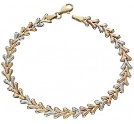 Mon-bijou - D453a - Bracelet très classe en Or jaune et Or blanc 375/1000