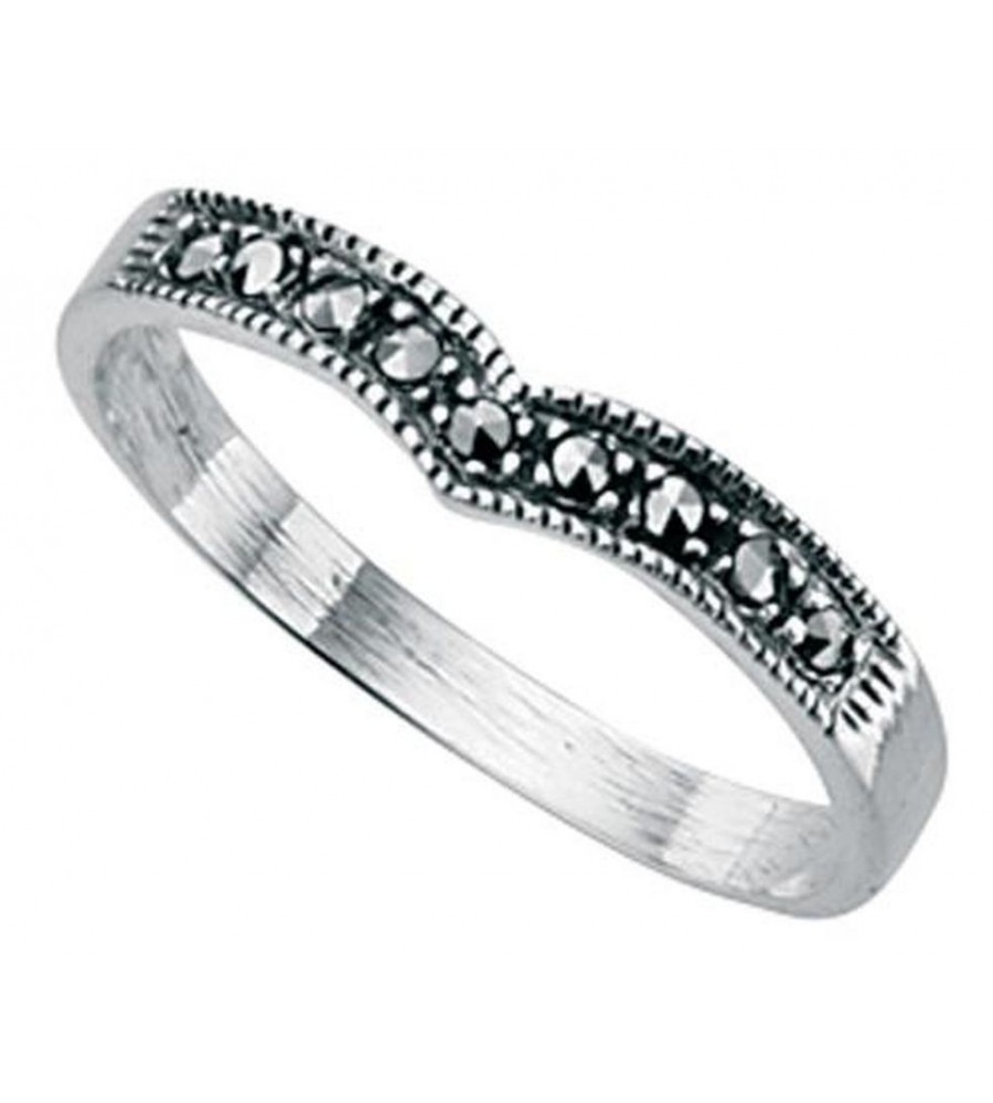 Bague original marcassite en argent 925/1000