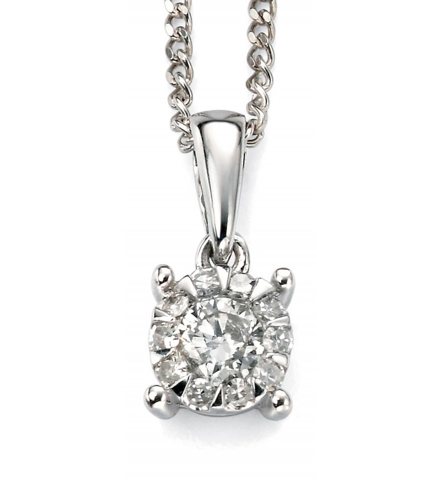 Collier diamant en Or blanc 375/1000 carats