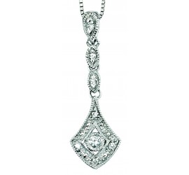 Collier diamant en Or blanc 375/1000 carats