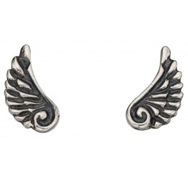 Mon-bijou - D927w - Boucle d'oreille aile d'ange en argent 925/1000