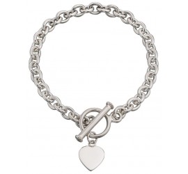 Mon-bijou - D122 - Bracelet petit coeur en argent 925/1000