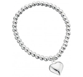 Bracelet perle coeur en argent 925/1000