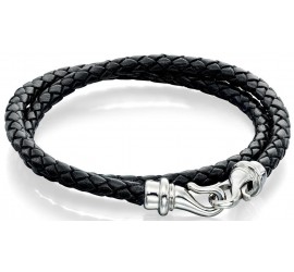 Mon-bijou - D4506 - Bracelets chic cuir en acier inoxydable