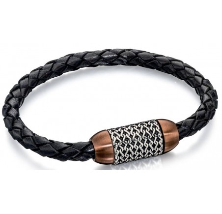 Mon-bijou - D4686c - Bracelets chic cuir plaqué Or cuivré en acier inoxydable