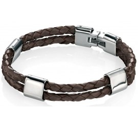 Mon-bijou - D4417c - Bracelets chic cuir en acier inoxydable