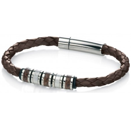 Mon-bijou - D4209 - Bracelets chic cuir en acier inoxydable