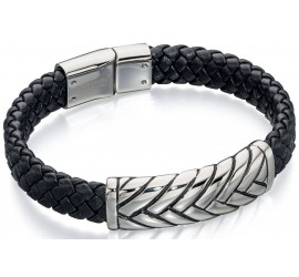 Mon-bijou - D4722 - Bracelets chic cuir en acier oxydées