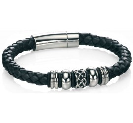 Mon-bijou - D4211 - Bracelets chic cuire en acier inoxydable