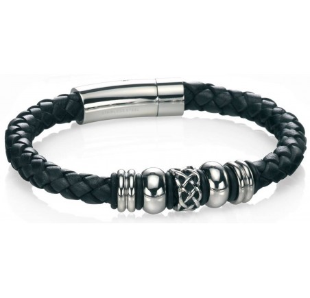 Mon-bijou - D4211 - Bracelets chic cuire en acier inoxydable