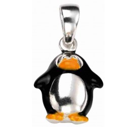 Mon-bijou - D4483 - Collier pingouin en argent 925/1000