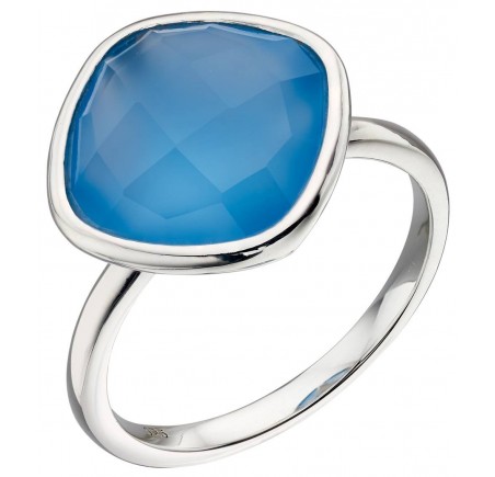 Mon-bijou - D3684 - Bague aigue marine en argent 925/1000