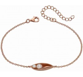 Mon-bijou - D5022a - Bracelet tendance perle plaqué Or rose en argent 925/1000