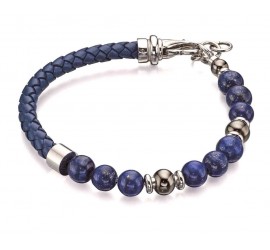 Mon-bijou - D4871 - Bracelet classe et chic bleu en acier inoxydable