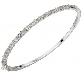 Mon-bijou - D484a - Bracelet diamant sur or blanc 375/1000
