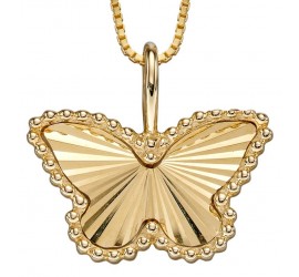 Mon-bijou - D2248 - Collier papillon sur or jaune 375/1000