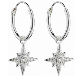 Mon-bijou - D6044 - Boucle d'oreille étoile en argent 925/1000