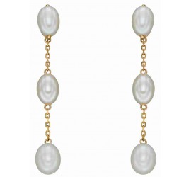 Mon-bijou - D2388c - Boucle d'oreille perle sur or 375/1000