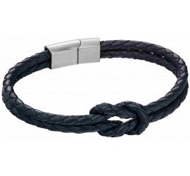 Mon-bijou - D5153 - Bracelet cuir en acier inoxydable