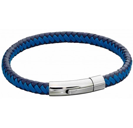 Mon-bijou - D5275 - Bracelet cuir en acier inoxydable