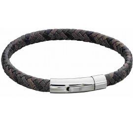 Mon-bijou - D5276 - Bracelet cuir en acier inoxydable