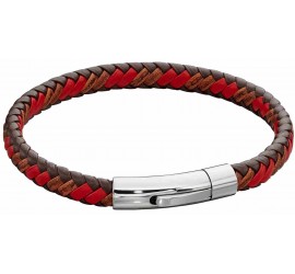 Mon-bijou - D5278 - Bracelet cuir en acier inoxydable