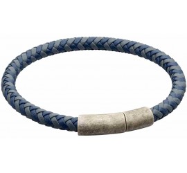 Mon-bijou - D5325 - Bracelet cuir en acier inoxydable
